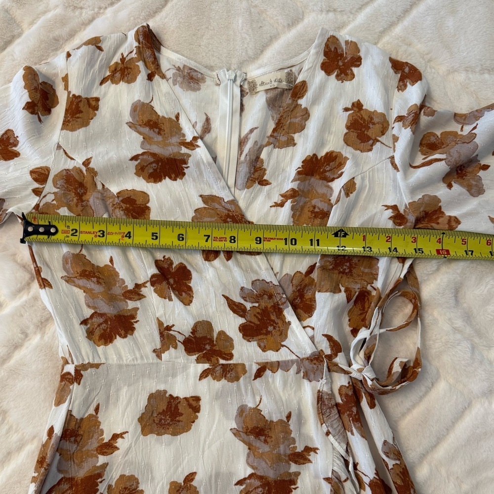 Altar'd State White and Brown Floral Long Sleeve Dress NWT - Picture 5 of 9